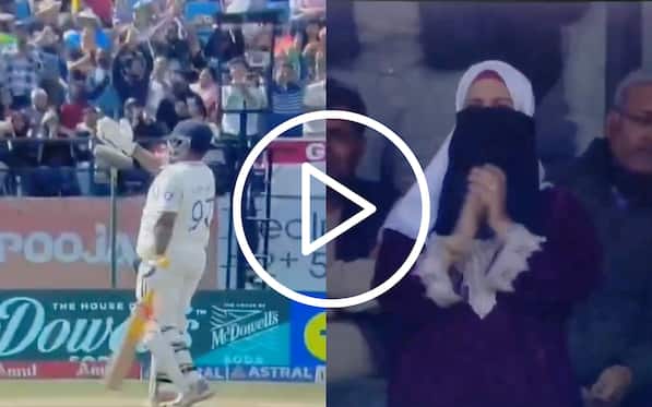 [Watch] Sarfaraz Khan Blows Flying Kiss To His Wife After Showing Authority In Dharamsala